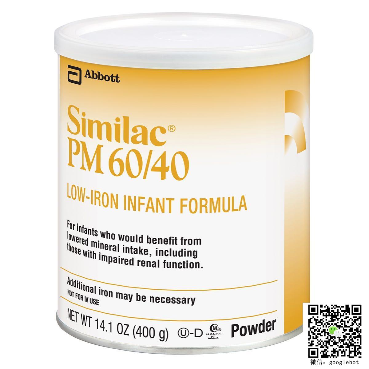 美国雅培Similac PM 60/40婴儿配方粉 高钙血症 低钙血症